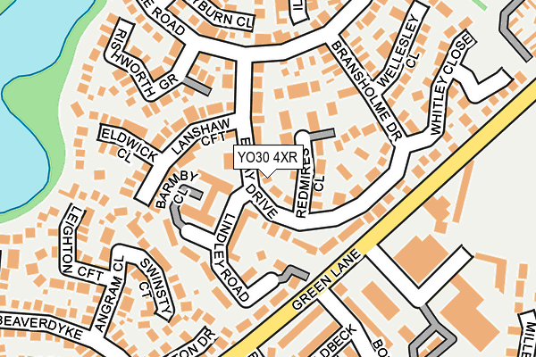 YO30 4XR map - OS OpenMap – Local (Ordnance Survey)