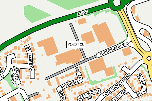 YO30 4XU map - OS OpenMap – Local (Ordnance Survey)