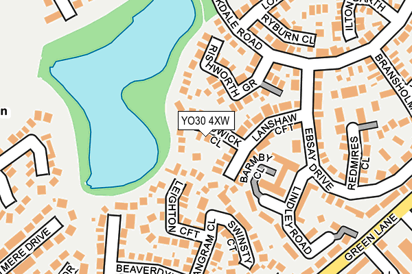 YO30 4XW map - OS OpenMap – Local (Ordnance Survey)