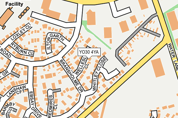YO30 4YA map - OS OpenMap – Local (Ordnance Survey)