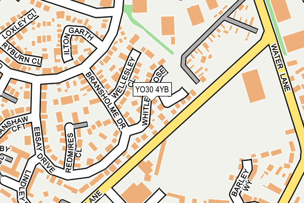 YO30 4YB map - OS OpenMap – Local (Ordnance Survey)
