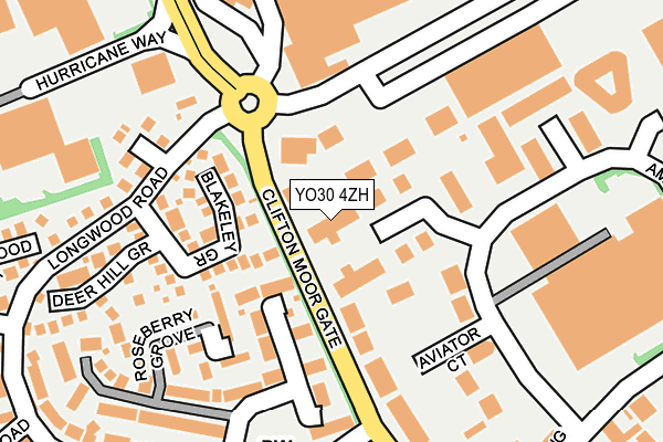 YO30 4ZH map - OS OpenMap – Local (Ordnance Survey)