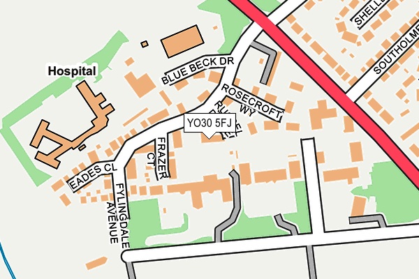 YO30 5FJ map - OS OpenMap – Local (Ordnance Survey)