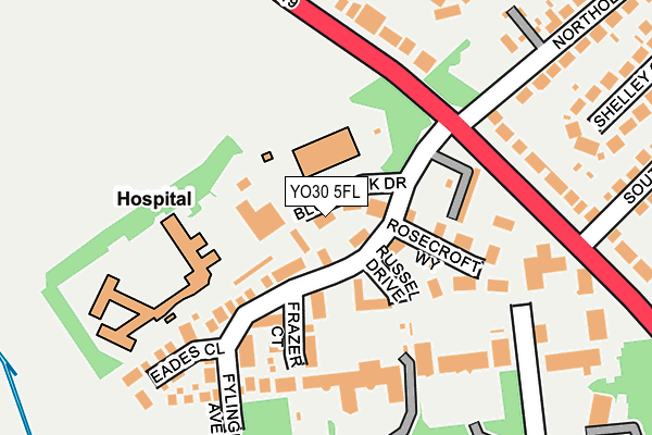 YO30 5FL map - OS OpenMap – Local (Ordnance Survey)