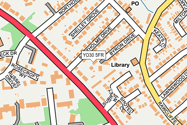 YO30 5FR map - OS OpenMap – Local (Ordnance Survey)