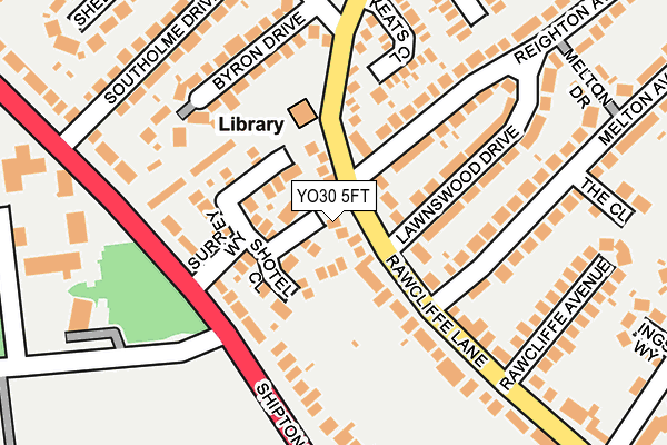 YO30 5FT map - OS OpenMap – Local (Ordnance Survey)