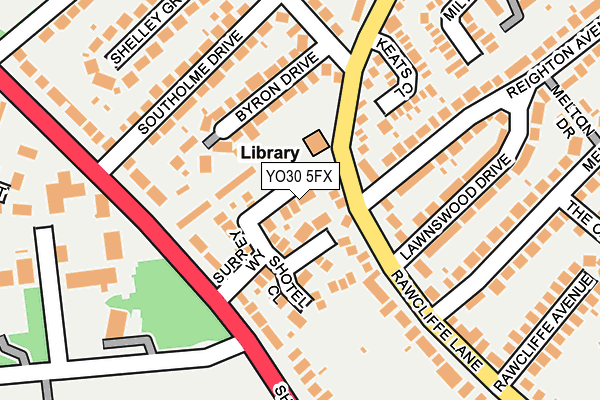 YO30 5FX map - OS OpenMap – Local (Ordnance Survey)
