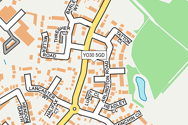YO30 5GD map - OS OpenMap – Local (Ordnance Survey)