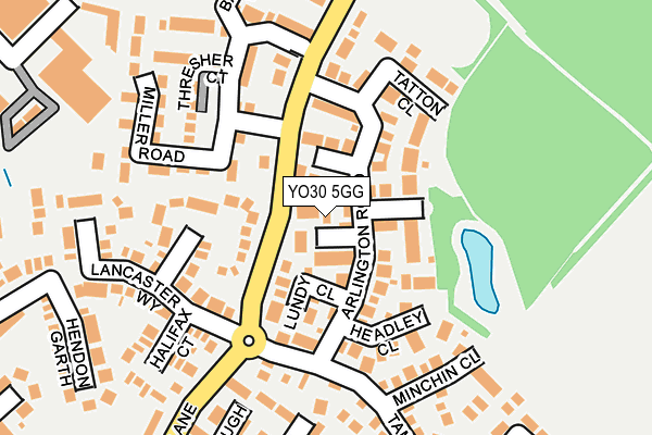 YO30 5GG map - OS OpenMap – Local (Ordnance Survey)