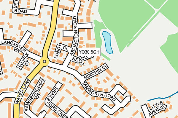 YO30 5GH map - OS OpenMap – Local (Ordnance Survey)