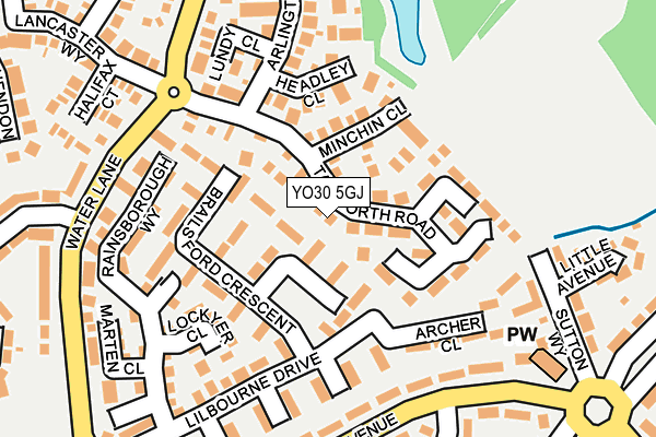 YO30 5GJ map - OS OpenMap – Local (Ordnance Survey)