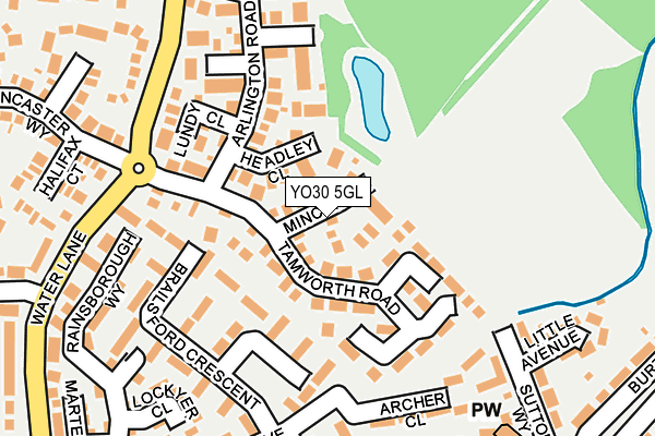 YO30 5GL map - OS OpenMap – Local (Ordnance Survey)