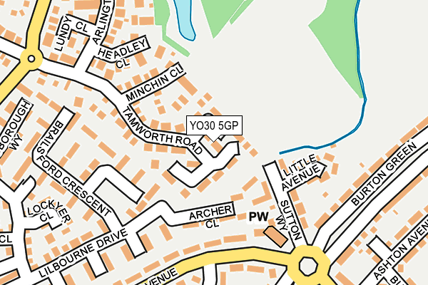 YO30 5GP map - OS OpenMap – Local (Ordnance Survey)