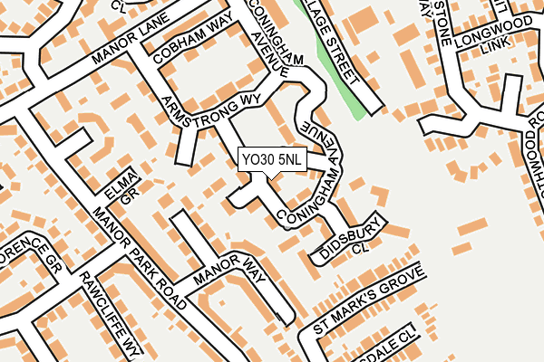 YO30 5NL map - OS OpenMap – Local (Ordnance Survey)