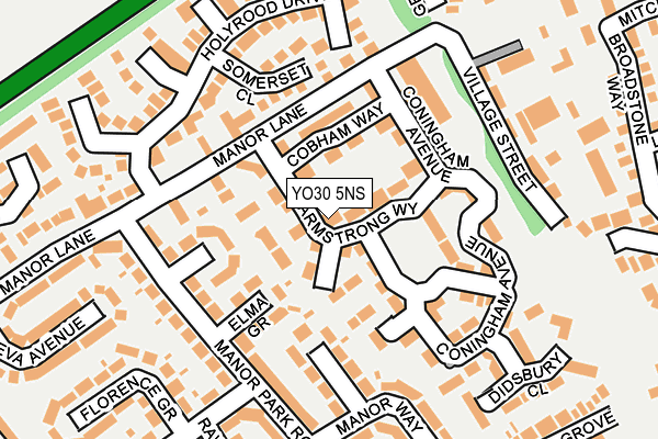 YO30 5NS map - OS OpenMap – Local (Ordnance Survey)