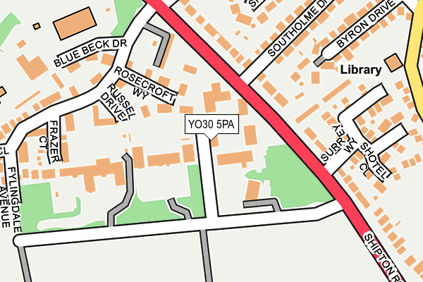 YO30 5PA map - OS OpenMap – Local (Ordnance Survey)