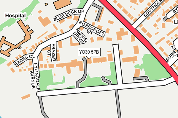 YO30 5PB map - OS OpenMap – Local (Ordnance Survey)