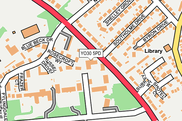 YO30 5PD map - OS OpenMap – Local (Ordnance Survey)