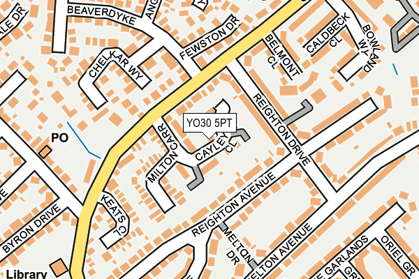YO30 5PT map - OS OpenMap – Local (Ordnance Survey)