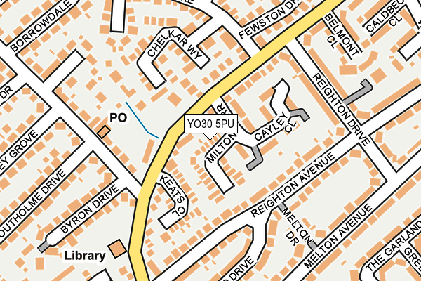 YO30 5PU map - OS OpenMap – Local (Ordnance Survey)