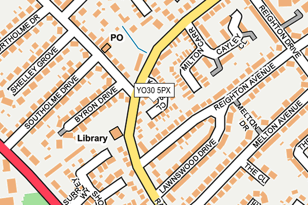 YO30 5PX map - OS OpenMap – Local (Ordnance Survey)