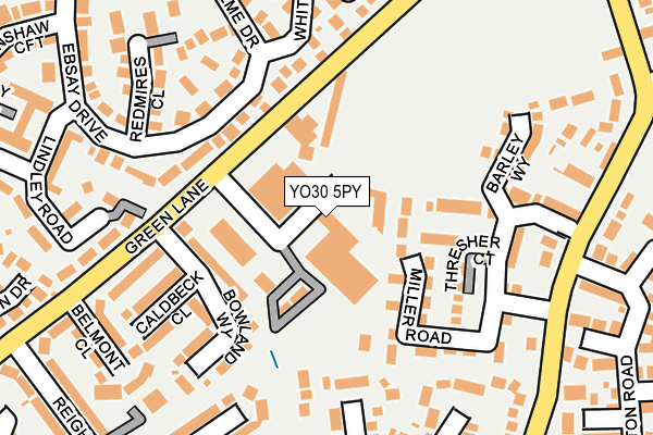 YO30 5PY map - OS OpenMap – Local (Ordnance Survey)