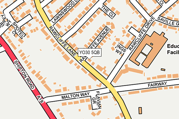 YO30 5QB map - OS OpenMap – Local (Ordnance Survey)
