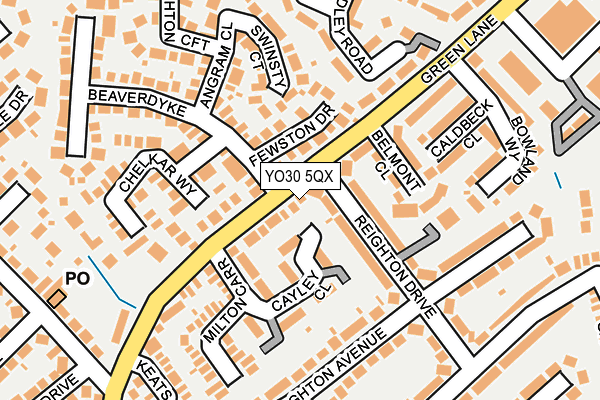 YO30 5QX map - OS OpenMap – Local (Ordnance Survey)