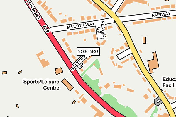 YO30 5RG map - OS OpenMap – Local (Ordnance Survey)