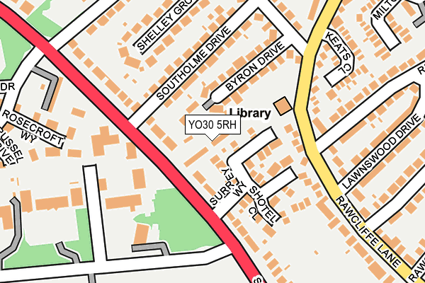 YO30 5RH map - OS OpenMap – Local (Ordnance Survey)