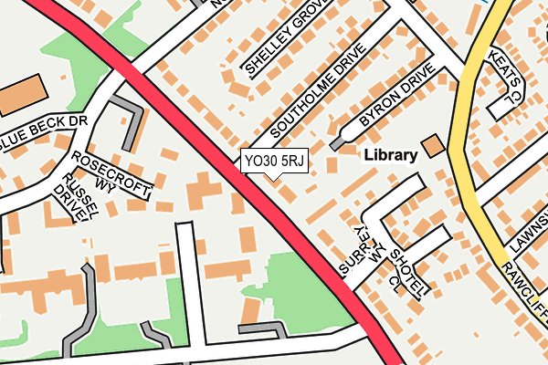 YO30 5RJ map - OS OpenMap – Local (Ordnance Survey)