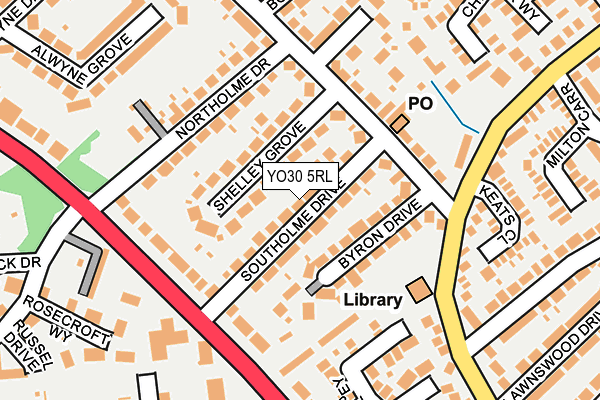 YO30 5RL map - OS OpenMap – Local (Ordnance Survey)