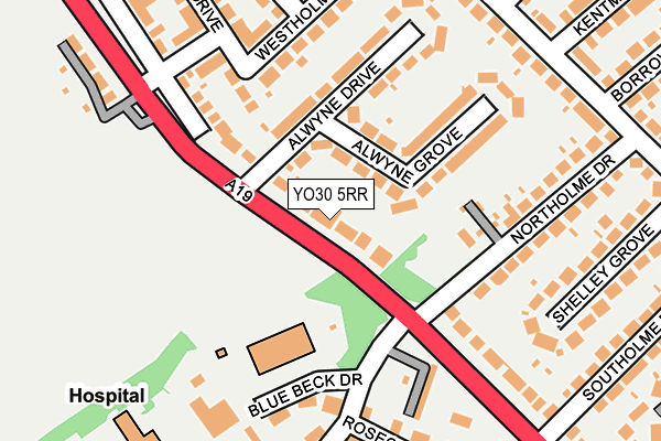 YO30 5RR map - OS OpenMap – Local (Ordnance Survey)