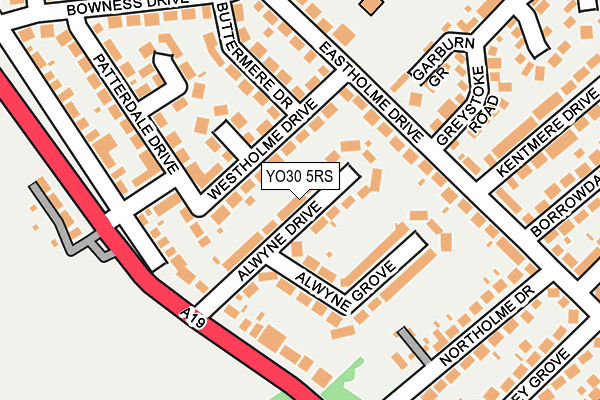 YO30 5RS map - OS OpenMap – Local (Ordnance Survey)