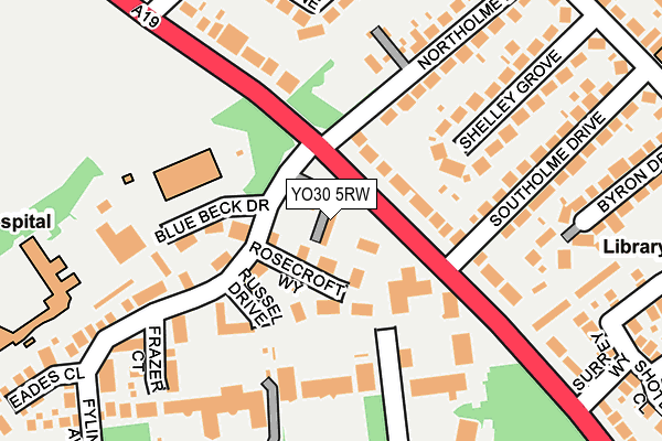 YO30 5RW map - OS OpenMap – Local (Ordnance Survey)