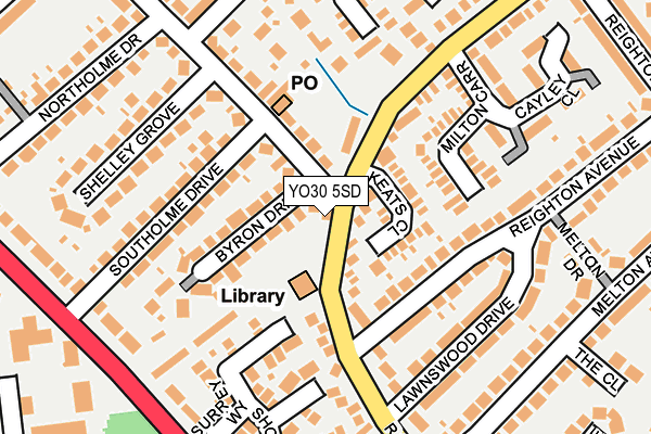 YO30 5SD map - OS OpenMap – Local (Ordnance Survey)
