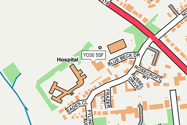 YO30 5SF map - OS OpenMap – Local (Ordnance Survey)