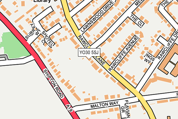 YO30 5SJ map - OS OpenMap – Local (Ordnance Survey)
