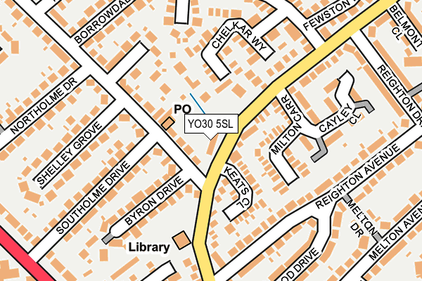 YO30 5SL map - OS OpenMap – Local (Ordnance Survey)
