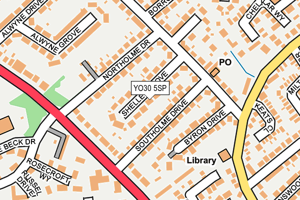 YO30 5SP map - OS OpenMap – Local (Ordnance Survey)