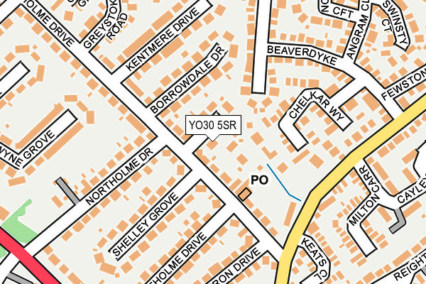 YO30 5SR map - OS OpenMap – Local (Ordnance Survey)