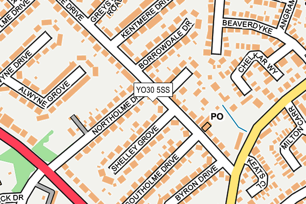 YO30 5SS map - OS OpenMap – Local (Ordnance Survey)