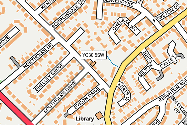 YO30 5SW map - OS OpenMap – Local (Ordnance Survey)