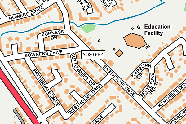 YO30 5SZ map - OS OpenMap – Local (Ordnance Survey)