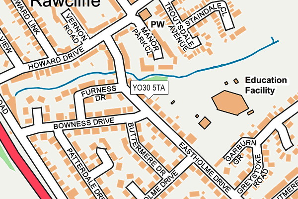 YO30 5TA map - OS OpenMap – Local (Ordnance Survey)