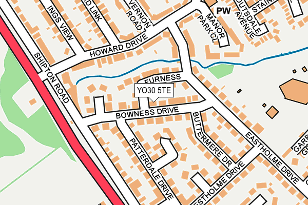 YO30 5TE map - OS OpenMap – Local (Ordnance Survey)