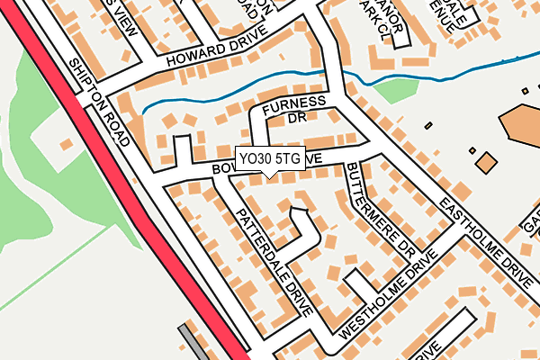 YO30 5TG map - OS OpenMap – Local (Ordnance Survey)