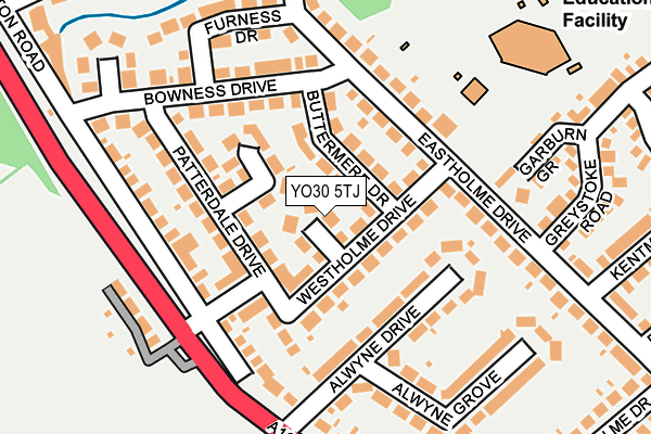YO30 5TJ map - OS OpenMap – Local (Ordnance Survey)
