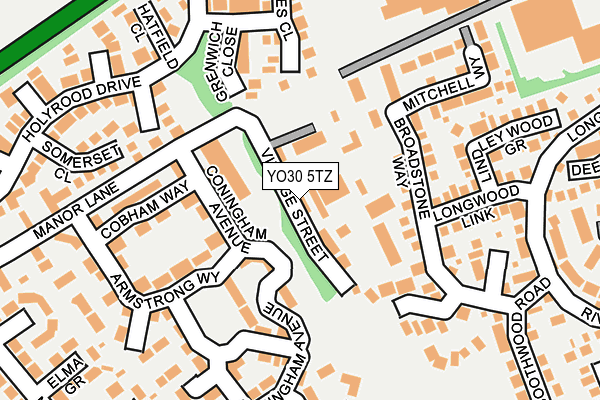 YO30 5TZ map - OS OpenMap – Local (Ordnance Survey)