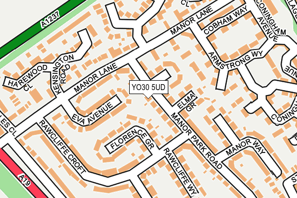 YO30 5UD map - OS OpenMap – Local (Ordnance Survey)